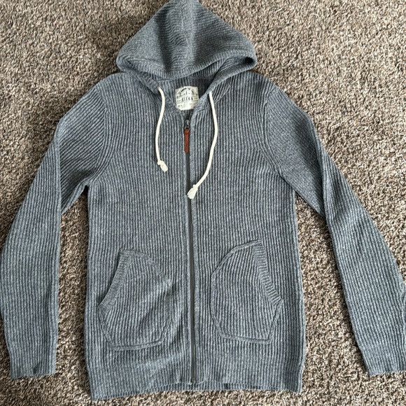 Sitka Small Gray 100% Wool Hooded Sweater - Picture 2 of 9